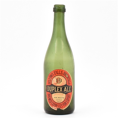 Bellows Falls Brewing Duplex Ale Pre-Prohibition Bottle RARE VERMONT