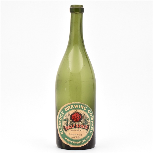 Eldredge Half Stock Ale Pre-Prohibition Bottle RJ BUCKLEY BOTTLER RARE