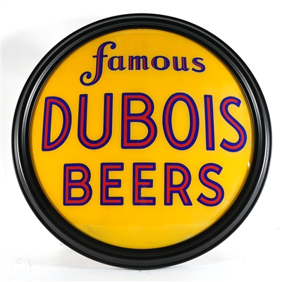 DuBois Famous Beer Yellow Stylized Font RPG Sign RARE