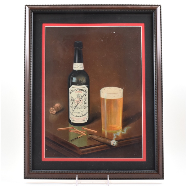 Bass Pale Ale Pre-Prohibition Lithographed Tin Sign NEW YORK BOTTLER