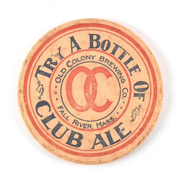 Old Colony Brewing Pre-Prohibition Coaster RARE