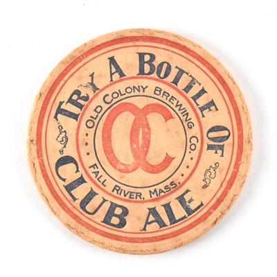 Old Colony Brewing Pre-Prohibition Coaster RARE
