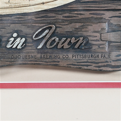 Duquesne Du-Kane Beer Finest Beer Town Cream Composite Sign