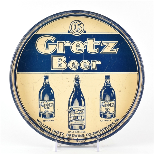Gretz Beer 1930s Serving Tray