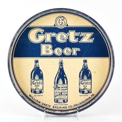 Gretz Beer 1930s Serving Tray