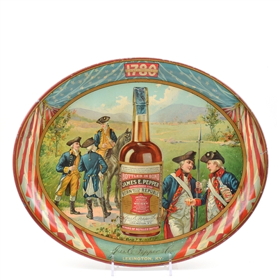 James Pepper Whiskey Patriotic Pre-Pro Serving Tray EXCELLENT