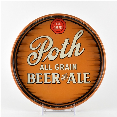 Poth Beer Ale 1940s Serving Tray