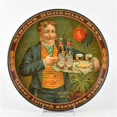 Strohs Bohemian Beer Pre-Prohibition Serving Tray