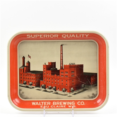 Walter Brewing Co 1940s Factory Scene Serving Tray