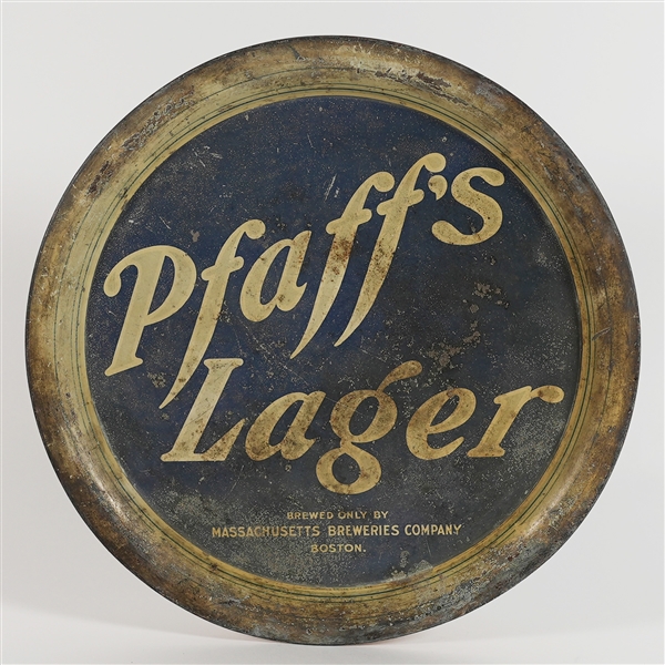 Pfaffs Lager Massachusetts Breweries Boston Tray RARE