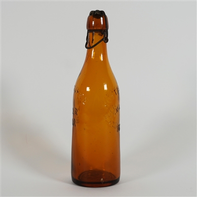 Hoyt Brothers Lynn Salem Mass Milwaukee Lager Beer Pre-Proh Blob Top Bottle