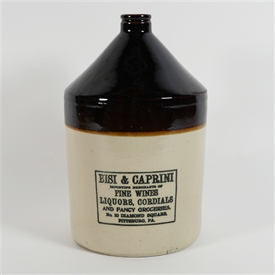 Bisi Caprini Importing Merchants Fine Wines Liquors Cordials Pittsburg PA Jug