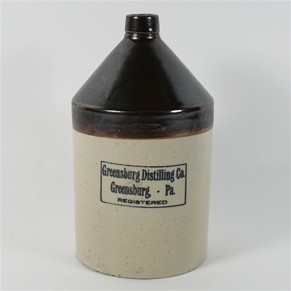 Greensburg Distilling Co Greensburg PA Registered Whiskey Jug