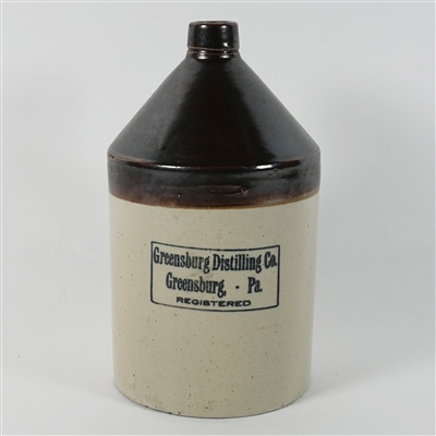 Greensburg Distilling Co Greensburg PA Registered Whiskey Jug