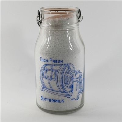 Tech Food Products Buttermilk Clear Glass ACL 1 Gallon Milk Bottle
