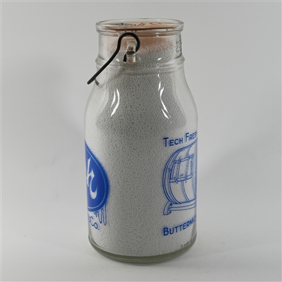 Tech Food Products Buttermilk Clear Glass ACL 1 Gallon Milk Bottle