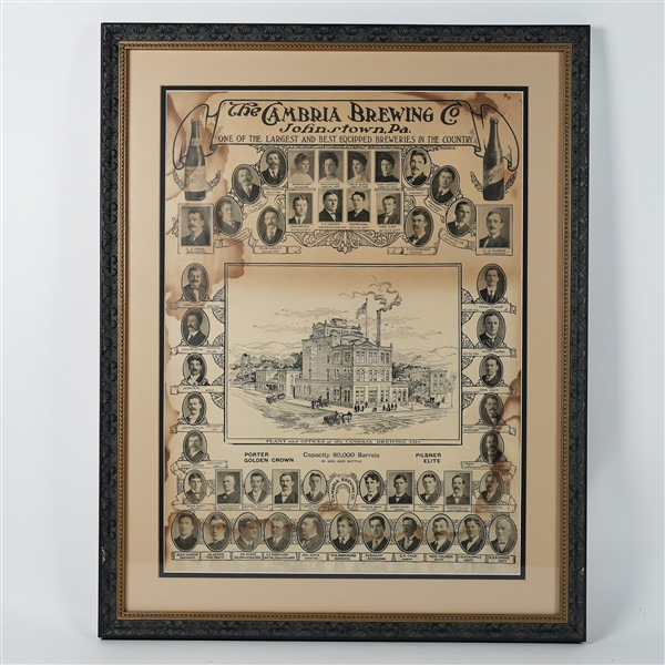 Cambria Brewing Johnstown PA Factory Scene Staff Sign