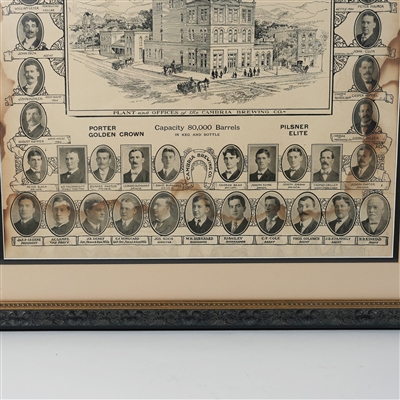 Cambria Brewing Johnstown PA Factory Scene Staff Sign