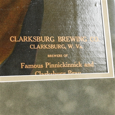 Clarksburg Brewing WEST VIRGINIA Pre-Prohibition Chromolithograph RARE