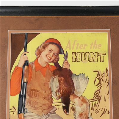 Fort Pitt After Hunt Beer Ale Woman Hunting Theme Sign