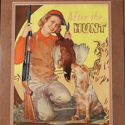Fort Pitt After Hunt Beer Ale Woman Hunting Theme Sign