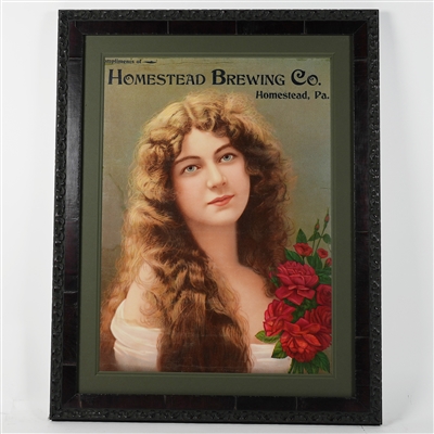 Homestead Brewing Homestead PA Victorian Lady Chromolithograph RARE