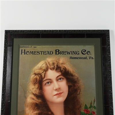 Homestead Brewing Homestead PA Victorian Lady Chromolithograph RARE