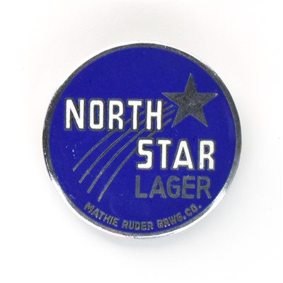 North Star Lager 1940s Enameled Tap Knob Insert MINTY