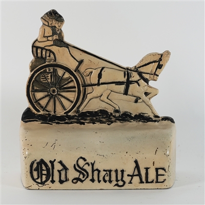 Old Shay Ale Painted Glass Back Bar Sign