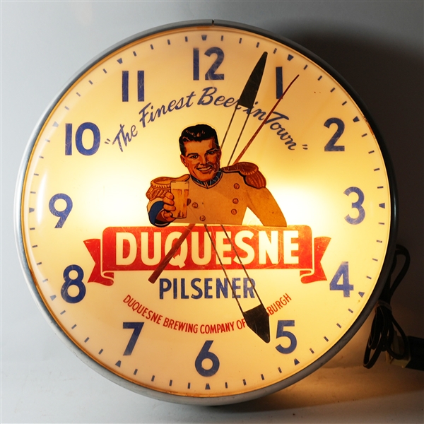 Duquesne Pilsener Ohio Advertising Clock SHARP