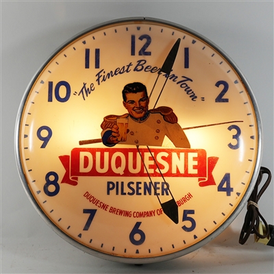 Duquesne Pilsener Ohio Advertising Clock SHARP