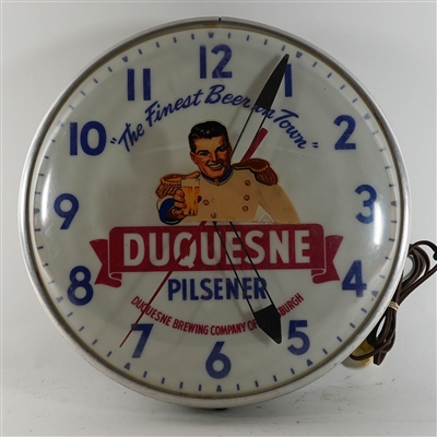Duquesne Pilsener Ohio Advertising Clock SHARP