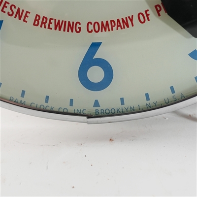 Duquesne Pilsener Finest Beer In Town Prince Pam Clock Light Blue