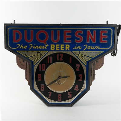 Duquesne Finest Beer In Town Deco Clock