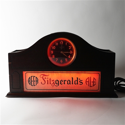 Fitzgerald Ale Beer Neon Illuminated Clock RARE