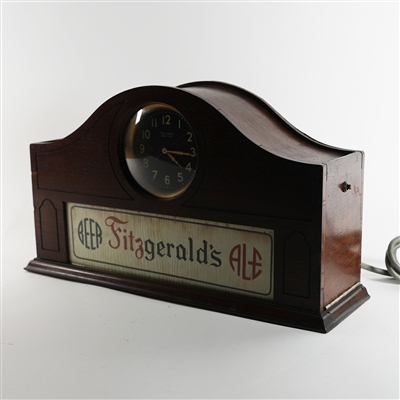 Fitzgerald Ale Beer Neon Illuminated Clock RARE
