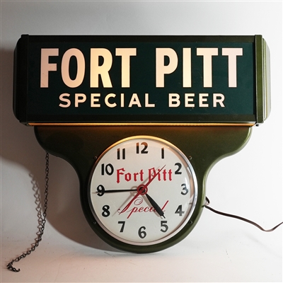 Fort Pitt Special Beer Illuminated Clock