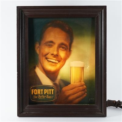 Fort Pitt Better Beer VilaVision Illuminated Sign SCARCE