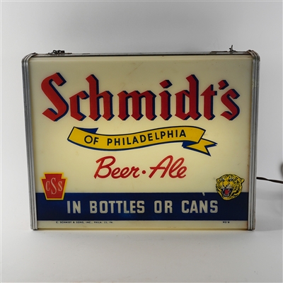 Schmidts Of Philadelphia Beer Ale In Bottles Or Cans Illuminated Sign