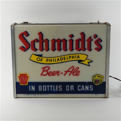 Schmidts Of Philadelphia Beer Ale In Bottles Or Cans Illuminated Sign