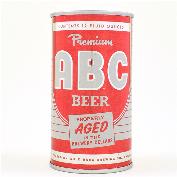 ABC Beer Fan Tab GOLD BRAU METALLIC NATIONAL 32-3 TOUGH
