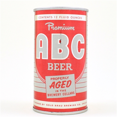 ABC Beer Fan Tab GOLD BRAU METALLIC NATIONAL 32-3 TOUGH