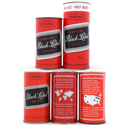 Black Label Flat and Pull Tabs Lot of 5 Different