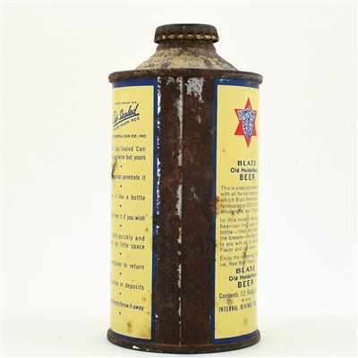 Blatz Old Heidelberg Beer Cone Top 153-20