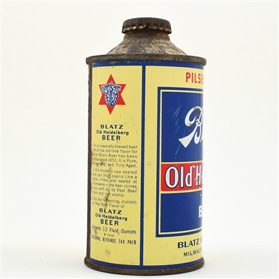 Blatz Old Heidelberg Beer Cone Top 153-20