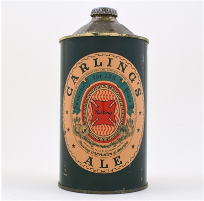 Carlings Ale Quart Cone Top 205-7 RARE A TOP EXAMPLE
