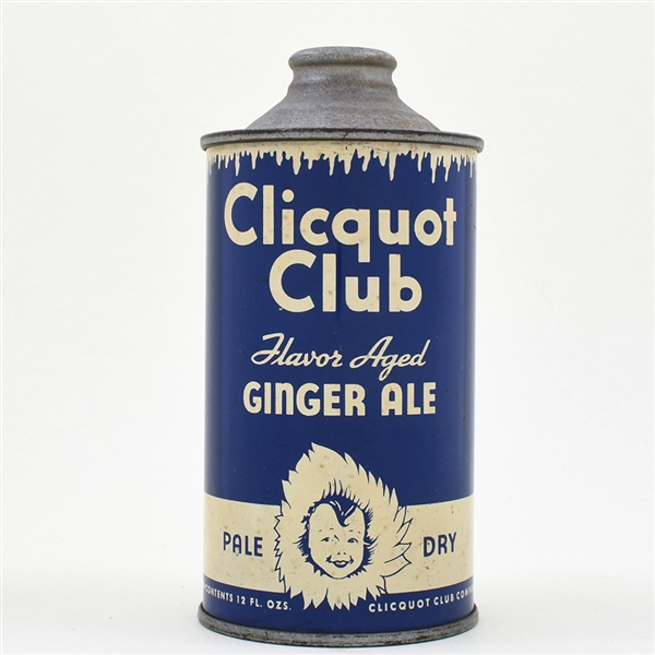 Cliquot Club Ginger Ale VARIATION OR MISPRINT Soda Cone Top RARE OUTSTANDING