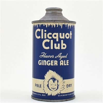 Cliquot Club Ginger Ale VARIATION OR MISPRINT Soda Cone Top RARE OUTSTANDING