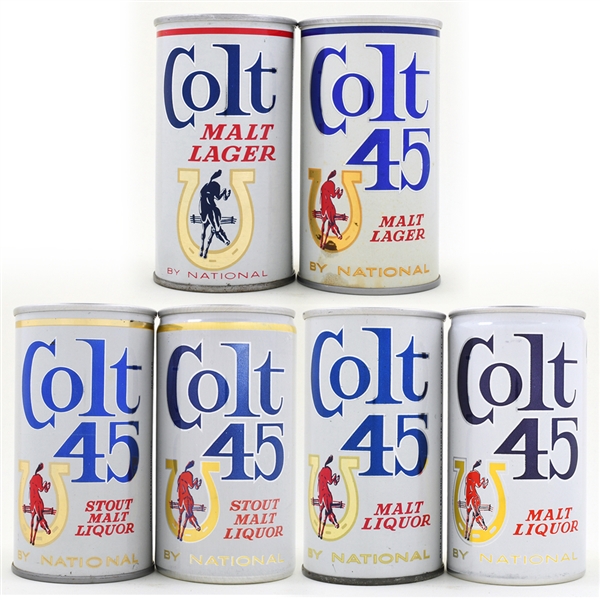 Colt 45 Malt Lager Liquor Stout Pull Tabs Lot of 6 Different BALTIMORE