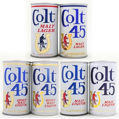 Colt 45 Malt Lager Liquor Stout Pull Tabs Lot of 6 Different BALTIMORE